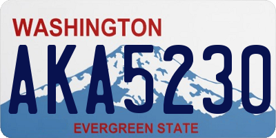 WA license plate AKA5230
