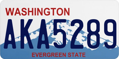 WA license plate AKA5289