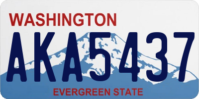 WA license plate AKA5437