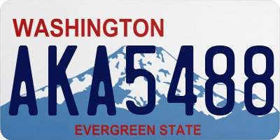 WA license plate AKA5488