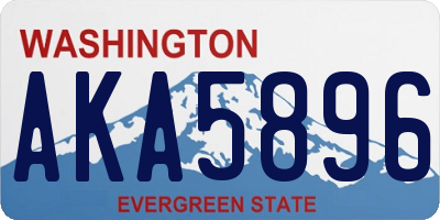 WA license plate AKA5896