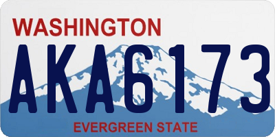 WA license plate AKA6173