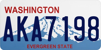 WA license plate AKA7198