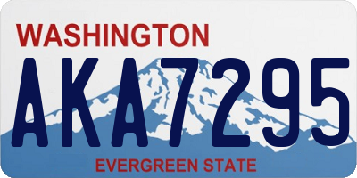 WA license plate AKA7295