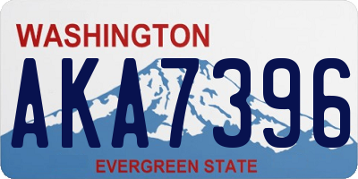 WA license plate AKA7396