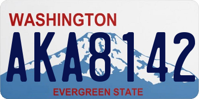 WA license plate AKA8142