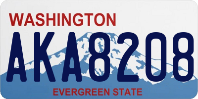 WA license plate AKA8208