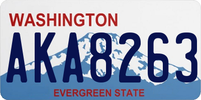 WA license plate AKA8263
