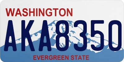WA license plate AKA8350