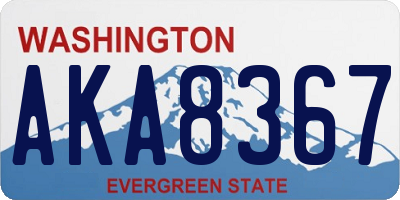 WA license plate AKA8367