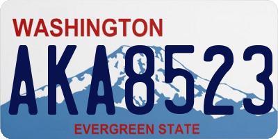 WA license plate AKA8523