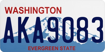 WA license plate AKA9083