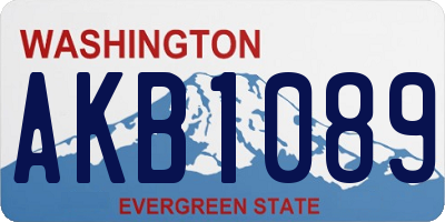 WA license plate AKB1089