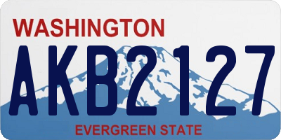 WA license plate AKB2127