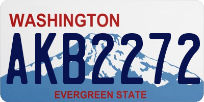 WA license plate AKB2272