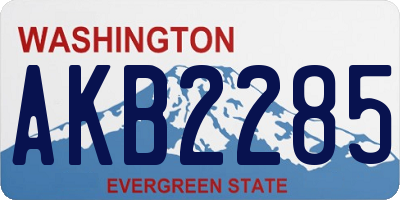 WA license plate AKB2285