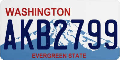 WA license plate AKB2799