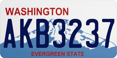 WA license plate AKB3237