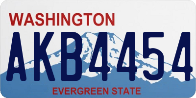 WA license plate AKB4454