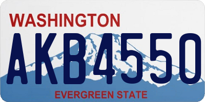 WA license plate AKB4550