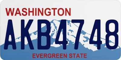 WA license plate AKB4748