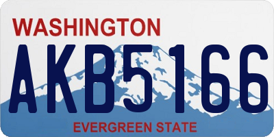 WA license plate AKB5166