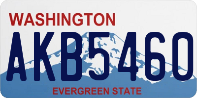 WA license plate AKB5460