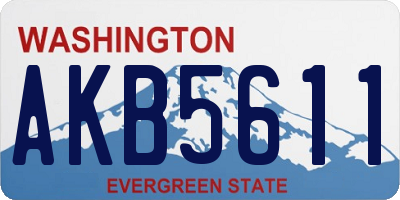 WA license plate AKB5611