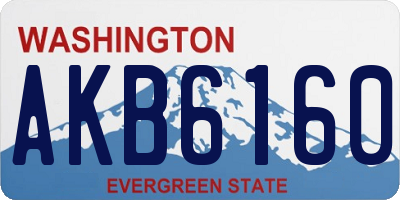 WA license plate AKB6160