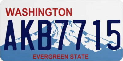 WA license plate AKB7715