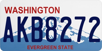 WA license plate AKB8272