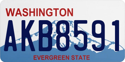 WA license plate AKB8591