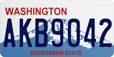 WA license plate AKB9042