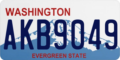 WA license plate AKB9049