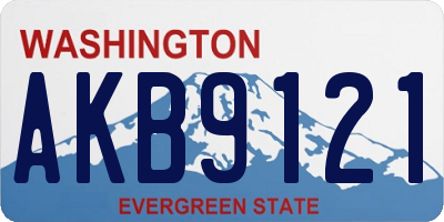 WA license plate AKB9121