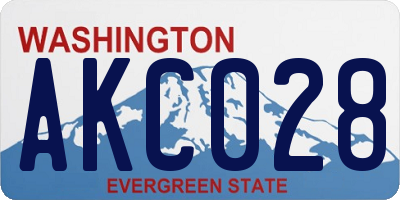 WA license plate AKC028