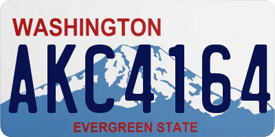 WA license plate AKC4164