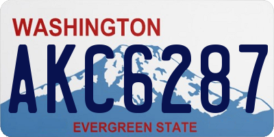WA license plate AKC6287