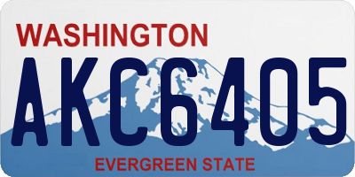 WA license plate AKC6405