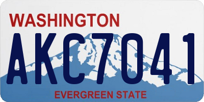 WA license plate AKC7041
