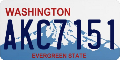WA license plate AKC7151