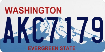 WA license plate AKC7179