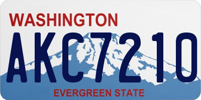 WA license plate AKC7210