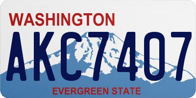 WA license plate AKC7407