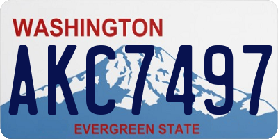 WA license plate AKC7497