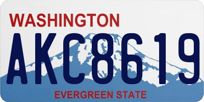 WA license plate AKC8619