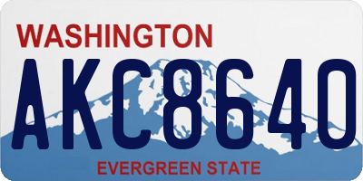 WA license plate AKC8640