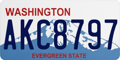 WA license plate AKC8797