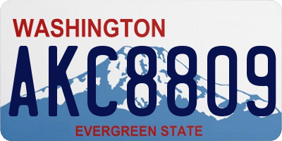 WA license plate AKC8809