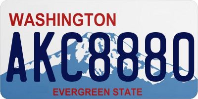 WA license plate AKC8880
